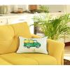 Set Of 2 20"  Pumpkin Truck Lumbar Pillow Cover In Multicolor