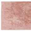 Luxe Faux Rabbit Fur Rectangular Rug 3' X 5'   - Blush Pink