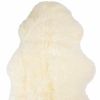 2' X 3' Ivory New Zealand Natural Sheepskin Rug