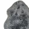 2' X 3' Warm Gray New Zealand Natural Sheepskin Rug