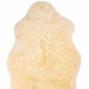 2' X 3' Cream New Zealand Natural Sheepskin Rug