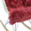 2' X 3' Raspberry New Zealand Natural Shearling Sheepskin Rug