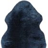 2' X 3' Navy New Zealand Natural Sheepskin Rug