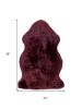 2' X 3' Burgundy New Zealand Natural Sheepskin Rug