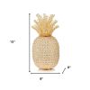 15" Gold Faux Crystal Decorative Pineapple