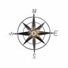 39" Black Rustic Compass Metal Wall Decor