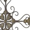 29" Gray Metal Scroll Design Gray Hanging Cross Wall Decor