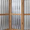 72" Brown Folding Three Panel Screen Room Divider