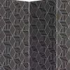 3 Panel Black Soft Fabric Finish Room Divider