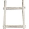 72" White Rustic Six Step Wood Ladder Shelf