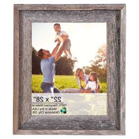 22X28 Natural Weathered Grey Picture Frame With Plexiglass Holder