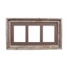 5X7 Natural Weathered Grey Three Photo Picture Frame