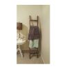 72" Gray Rustic Seven Step Wood Ladder Shelf