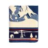 Ultra Soft Blue Ski Jumper Handmade Queen Size Woven Blanket