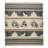 Ultra Soft Gray and White Snowboarder Handmade Queen Size Woven Blanket