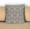 Beige Geometric Throw Pillow