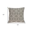 Beige Geometric Throw Pillow