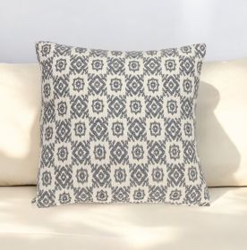 Neutral Grey Mosaic Throw Pillow