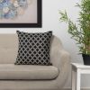 Charcoal Diamond Throw Pillow