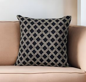 Charcoal Diamond Throw Pillow