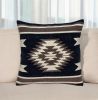 Navy And Brown Aztec Throw Pillow