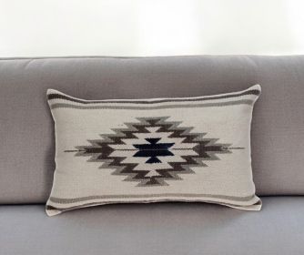 Southwest Gray And Brown Lumbar Throw Pillow