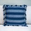 Rustic Bohemian Blue Throw Pillow