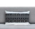 Black And White Patched Throw Pillow