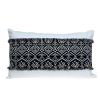 Black And White Patched Throw Pillow