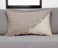 Sandy Beige Textured Throw Pillow