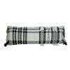 35" Black And White Geo Long Lumbar Throw Pillow