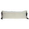 35" Black And White Geo Long Lumbar Throw Pillow