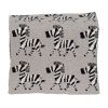 Grey Lots Of Zebras Woven Knitted Baby Blanket