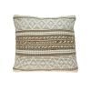 Linen And Brown Jute Throw Pillow