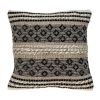 18 X 18 Brown And Black Geometric Cotton Blend Throw Pillow