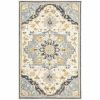 8' X 10' Blue And Ivory Bohemian Rug