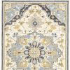 8' X 10' Blue And Ivory Bohemian Rug