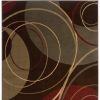 4' X 6' Brown And Red Abstract Area Rug