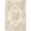 8' X 10' Beige And Ivory Center Jewel Area Rug