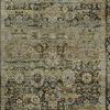 4' X 6' Green And Brown Floral Area Rug