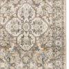 3' X 12' Beige And Ivory Medallion Runner Rug