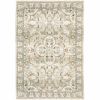 7' X 9' Beige And Ivory Medallion Area Rug