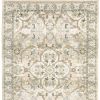 7' X 9' Beige And Ivory Medallion Area Rug