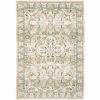 8' X 10' Beige And Ivory Medallion Area Rug