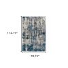 7' X 9' Grey And Blue Grey Skies Area Rug