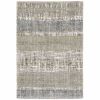 5' X 8' Grey And Ivory Abstract Lines Area Rug