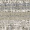 5' X 8' Grey And Ivory Abstract Lines Area Rug