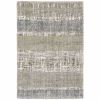 8' X 10' Grey And Ivory Abstract Lines Area Rug