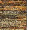 12' Gold And Slate Abstract Runner Rug