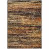 5' X 8' Gold And Slate Abstract Area Rug